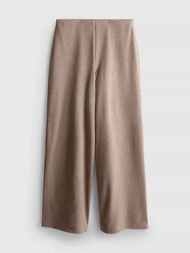 Pantalones de tiro medio y pierna ancha