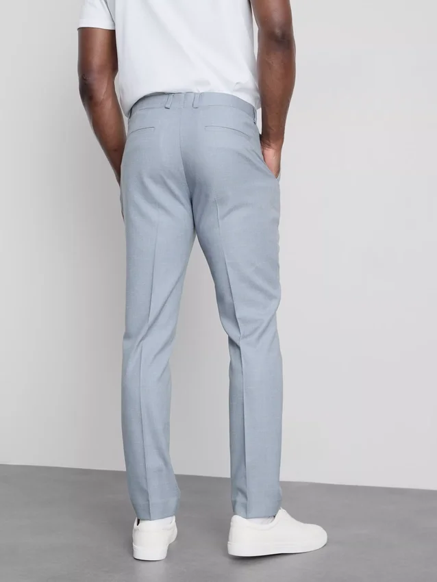 Pantalones de traje de corte ajustado con textura dobby