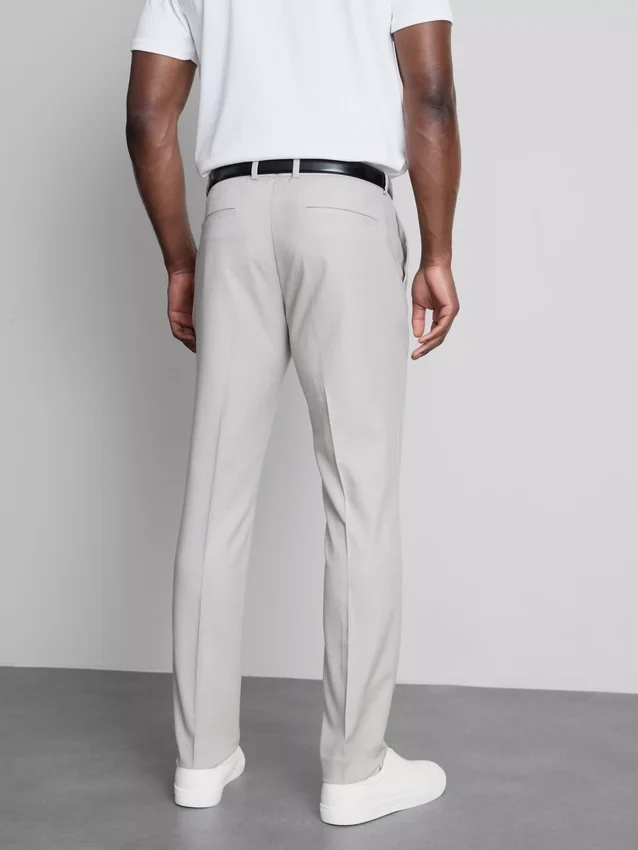 Pantalones de traje de corte ajustado con textura dobby