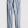 Pantalones de traje de corte ajustado con textura dobby