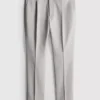 Pantalones de traje de corte ajustado con textura dobby
