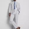 Pantalones de traje texturizados de corte regular