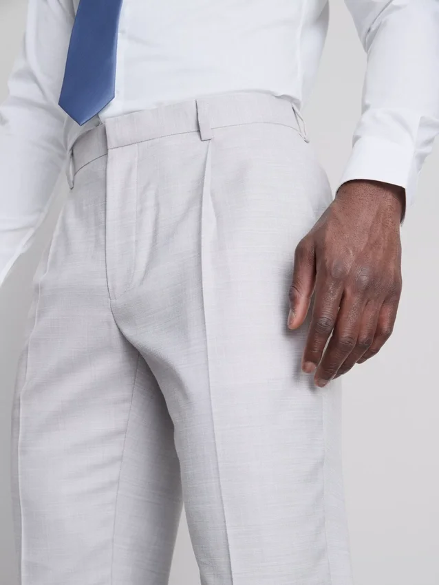 Pantalones de traje texturizados de corte regular