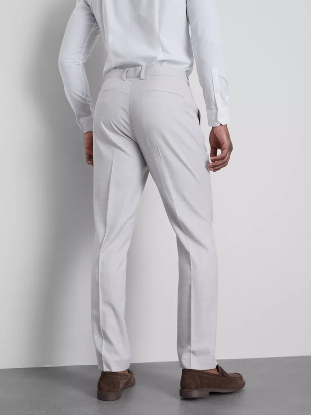 Pantalones de traje texturizados de corte regular