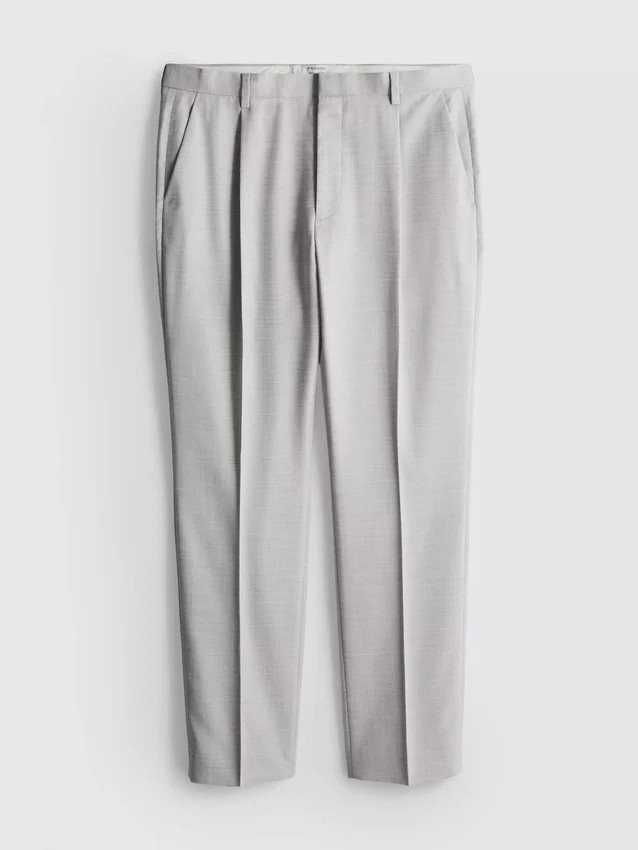 Pantalones de traje texturizados de corte regular