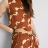 Pantalones estampados de pierna ancha