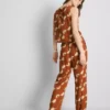 Pantalones estampados de pierna ancha