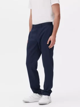 Pantalones formales de sarga de corte ajustado