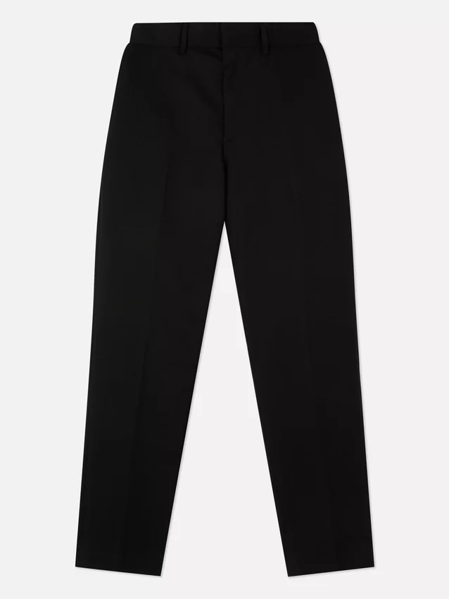 Pantalones formales de sarga de corte ajustado