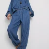 Pantalones harem de denim con alto contenido de algodón de Paula Echevarría