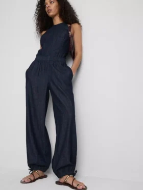 Pantalones harem de denim con alto contenido de algodón de Paula Echevarría