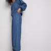 Pantalones harem de denim con alto contenido de algodón de Paula Echevarría