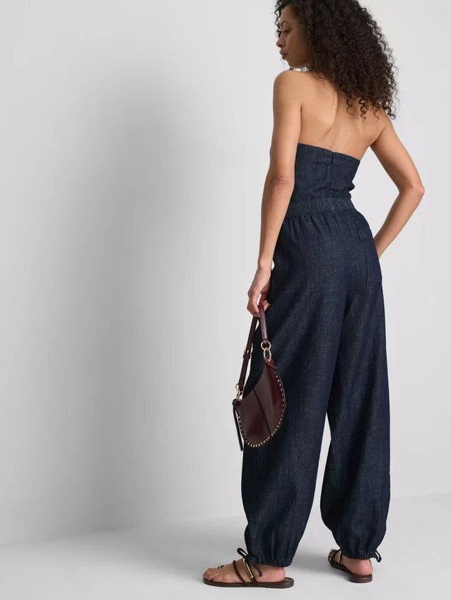 Pantalones harem de denim con alto contenido de algodón de Paula Echevarría