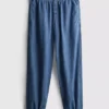 Pantalones harem de denim con alto contenido de algodón de Paula Echevarría