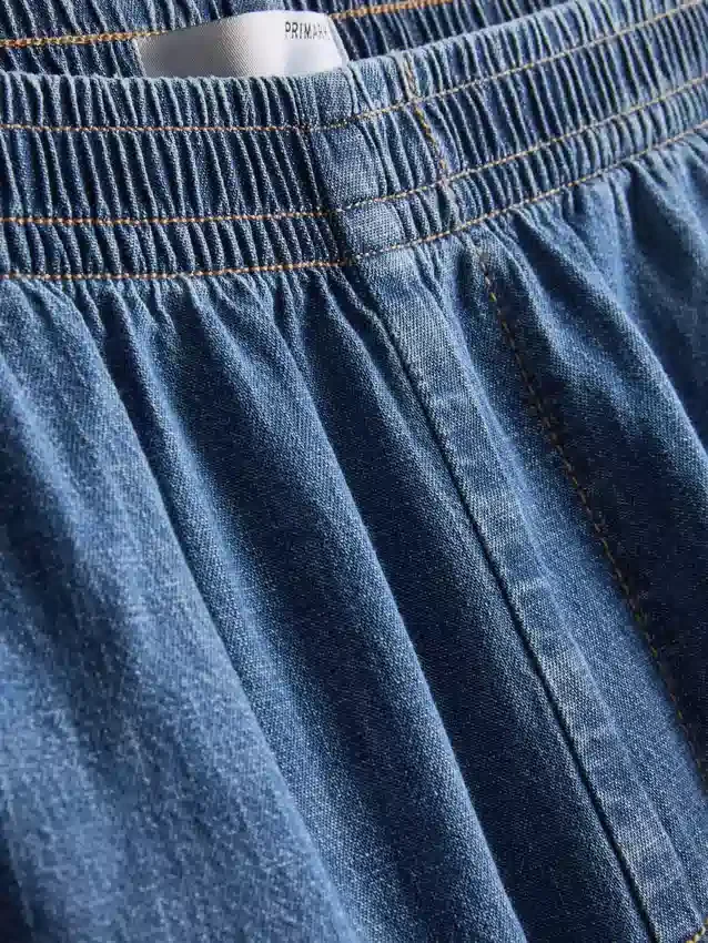 Pantalones harem de denim con alto contenido de algodón de Paula Echevarría