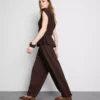 Pantalones harén texturizados
