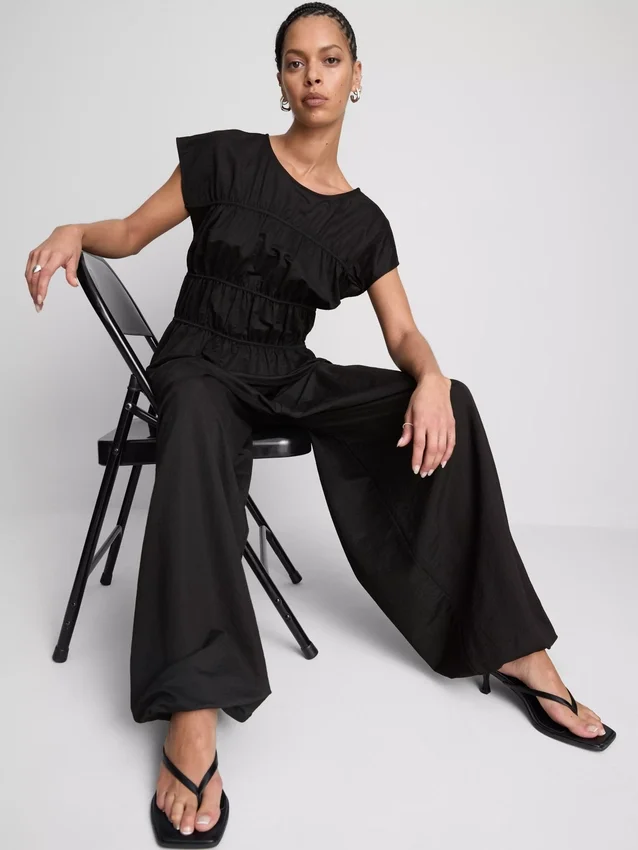 Pantalones harén texturizados