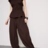 Pantalones harén texturizados