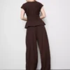 Pantalones harén texturizados