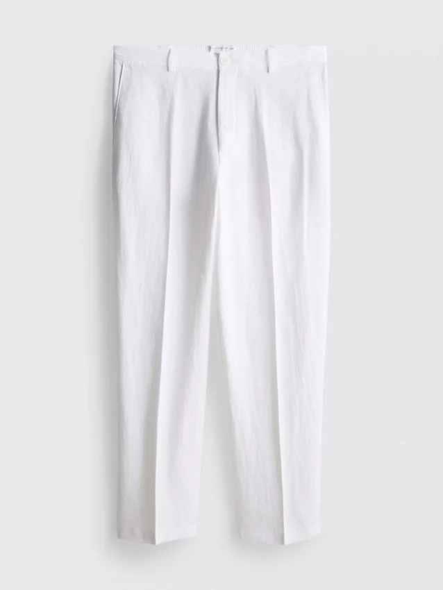 Pantalones holgados de mezcla de lino de The Edit