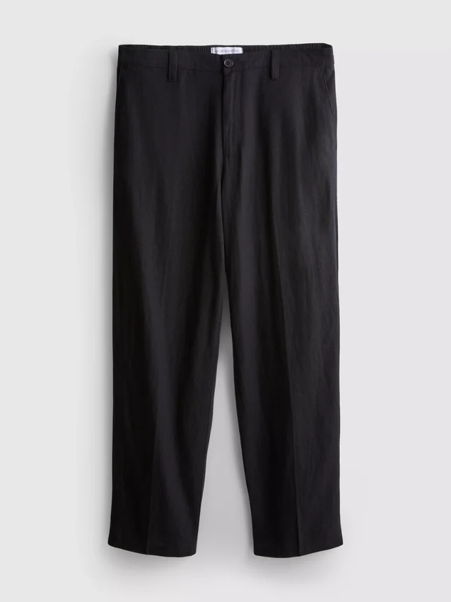 Pantalones holgados de mezcla de lino de The Edit