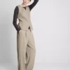 Pantalones Lila de pierna recta