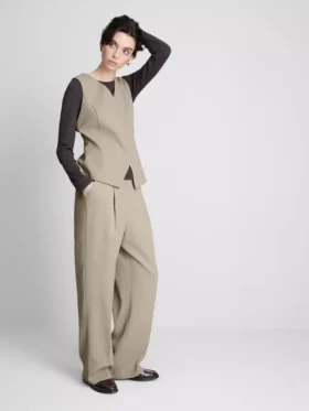 Pantalones Lila de pierna recta