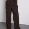 Pantalones Lila de pierna recta