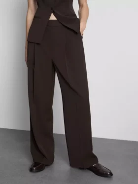 Pantalones Lila de pierna recta