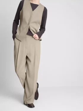 Pantalones Lila de pierna recta