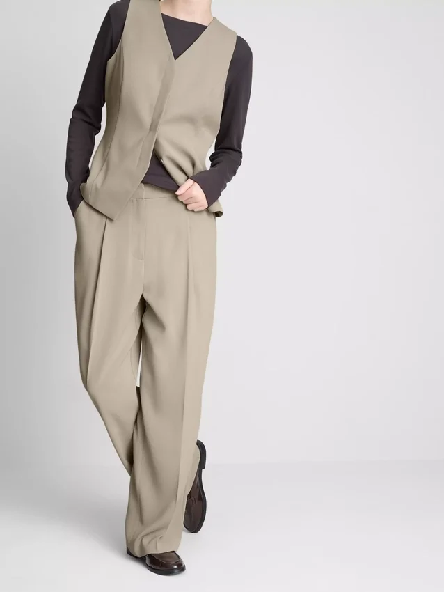 Pantalones Lila de pierna recta