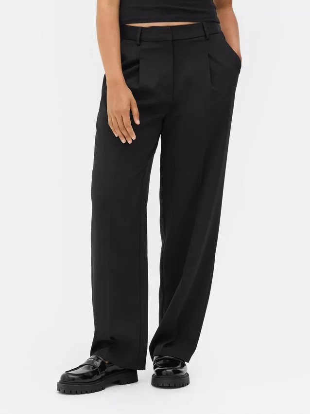 Pantalones Lila de pierna recta