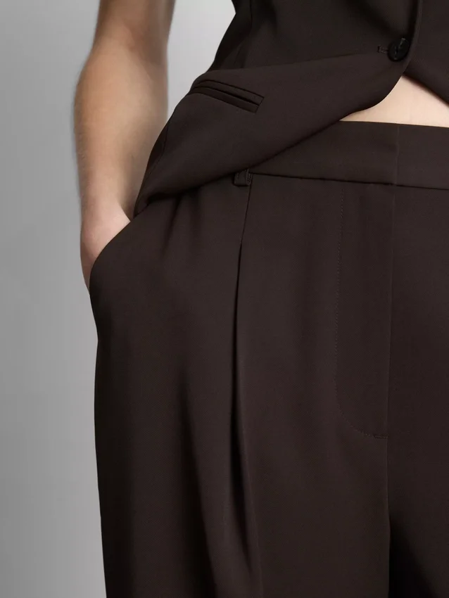 Pantalones Lila de pierna recta