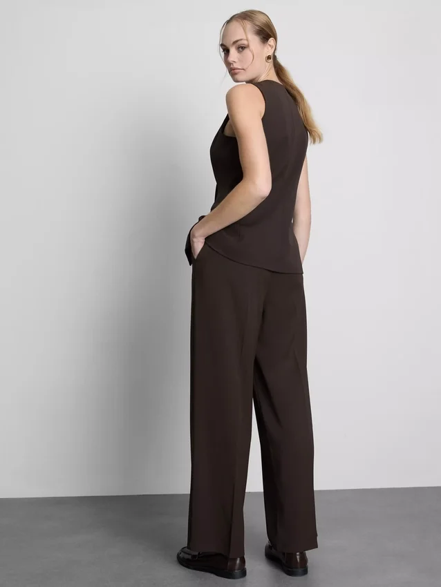 Pantalones Lila de pierna recta