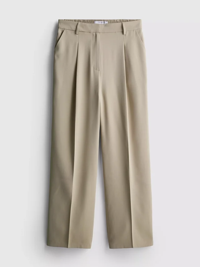 Pantalones Lila de pierna recta