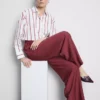 Pantalones palazzo con detalle de moño