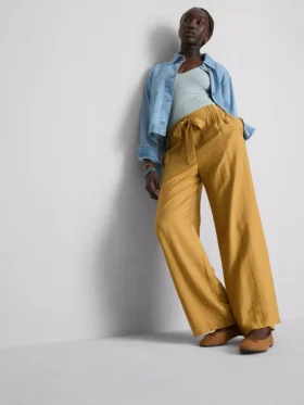 Pantalones palazzo con detalle de moño