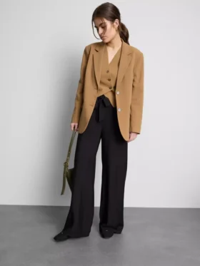Pantalones palazzo con detalle de moño