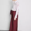 Pantalones palazzo con detalle de moño