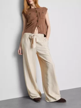 Pantalones palazzo con detalle de moño