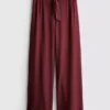 Pantalones palazzo con detalle de moño