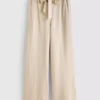 Pantalones palazzo con detalle de moño