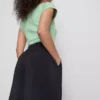 Pantalones tipo culotte de tiro medio y pierna ancha