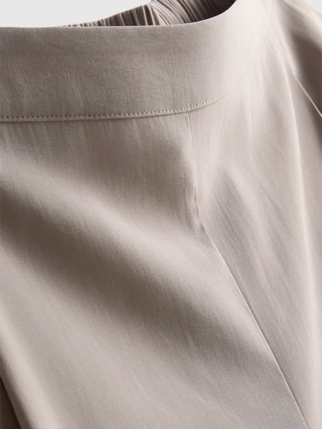 Pantalones tipo culotte de tiro medio y pierna ancha