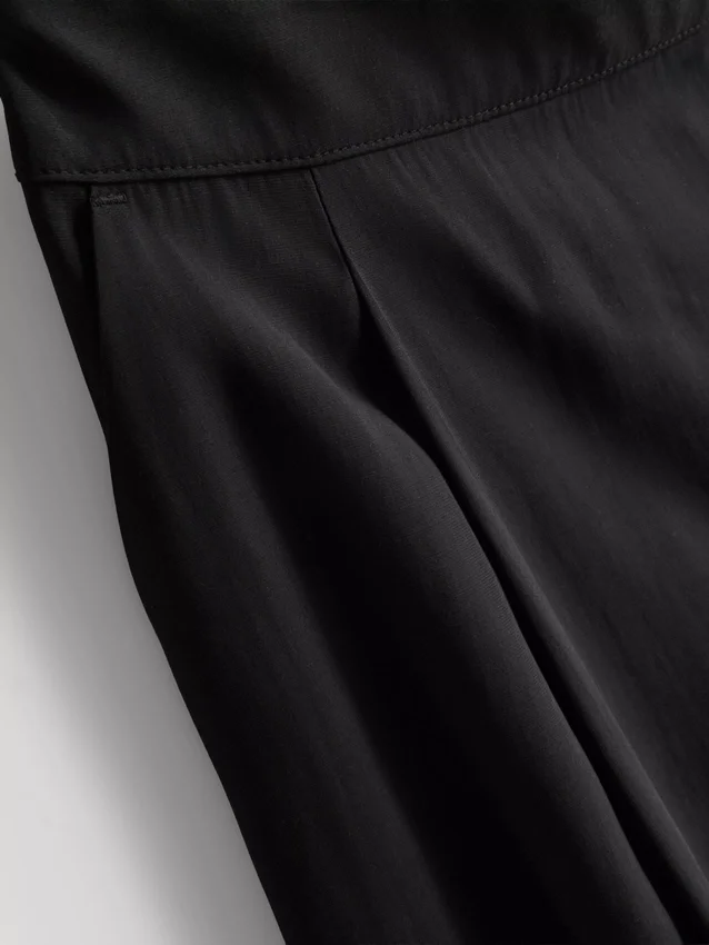 Pantalones tipo culotte de tiro medio y pierna ancha