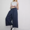 Pantalones vaqueros tipo culote de pierna ancha