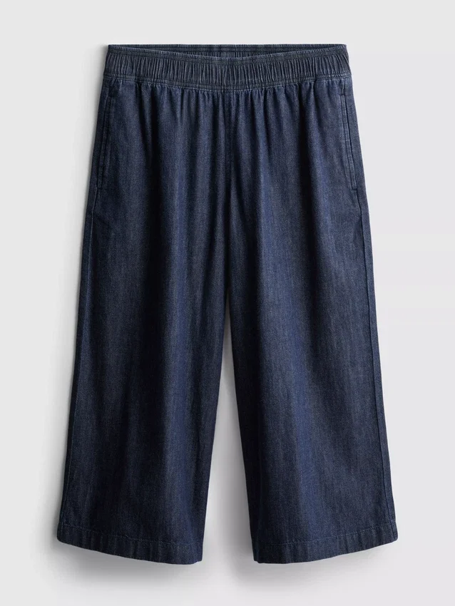 Pantalones vaqueros tipo culote de pierna ancha
