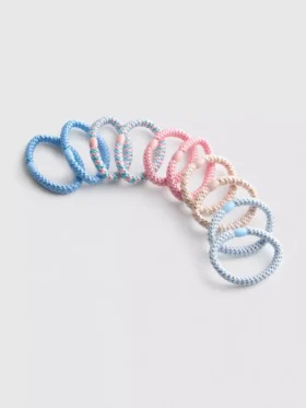 Paquete de 10 elásticos trenzados para el cabello