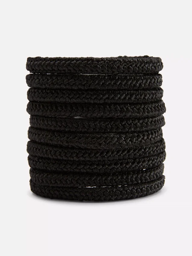 Paquete de 10 ligas gruesas para el cabello