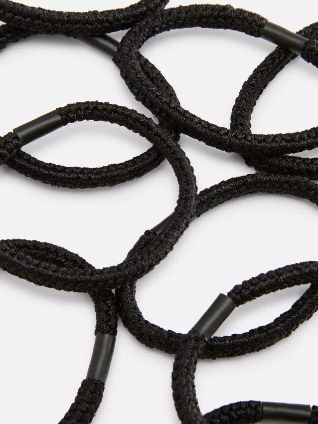 Paquete de 10 ligas gruesas para el cabello